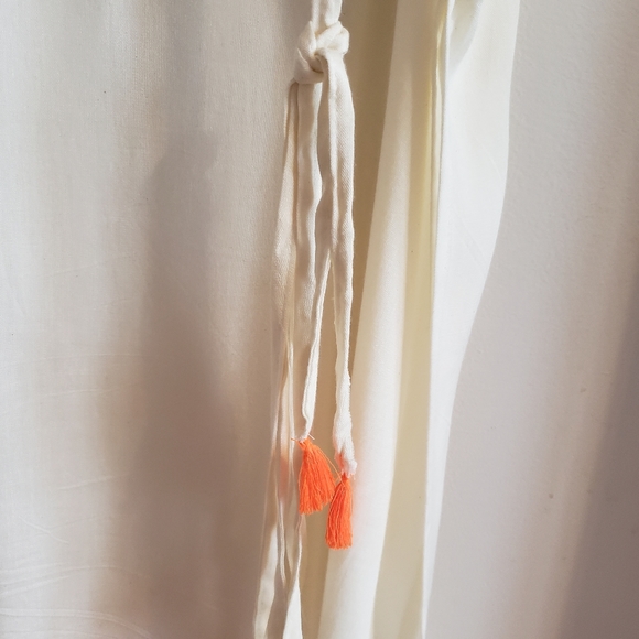 Institut Esthederm Paris Beach Wrap Cream Coral Toggles Boho Hippie 100%Viscose - Picture 8 of 12